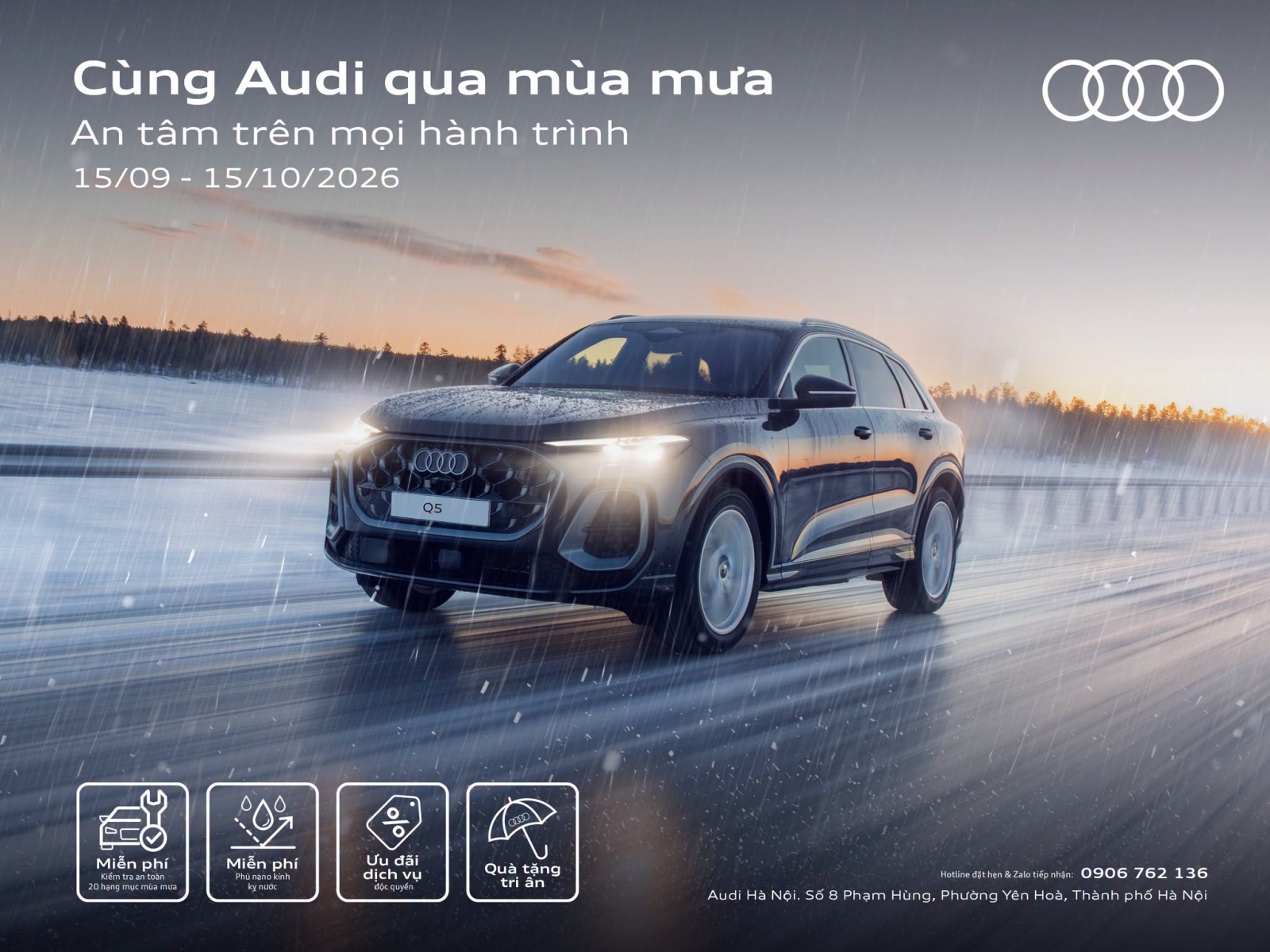 CÙNG AUDI QUA MÙA MƯA - An tâm trên mọi hành trình